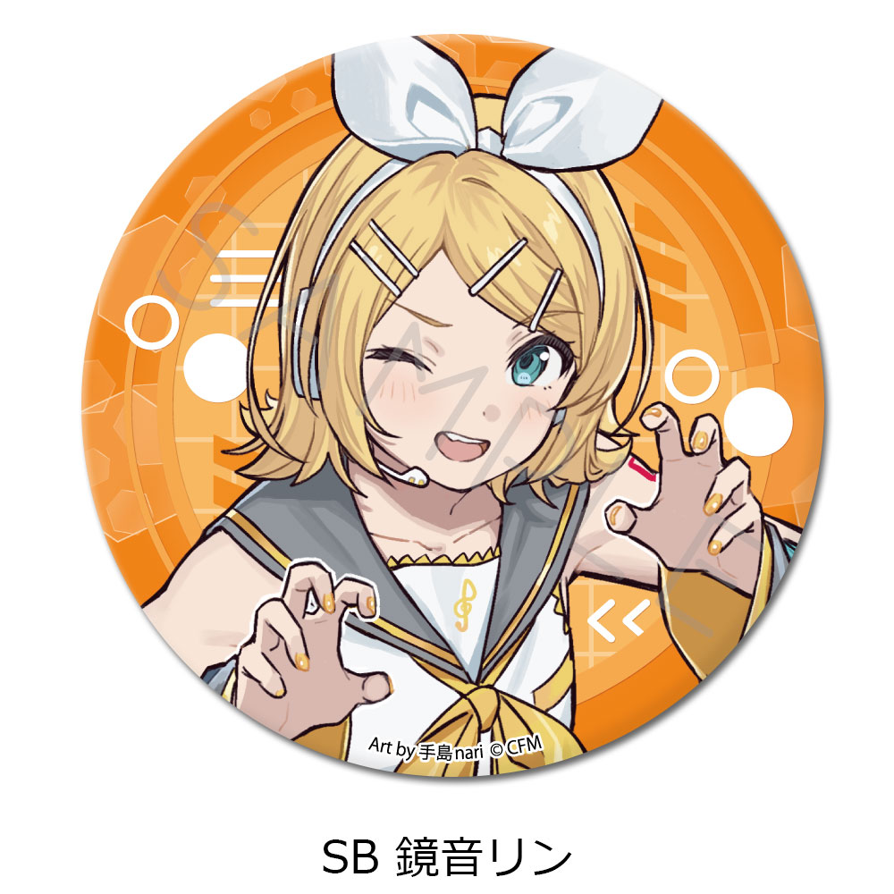 鏡音リン 缶バッジ R_りんご ボーカロイド 鏡音リン 缶バッジ R_りんご