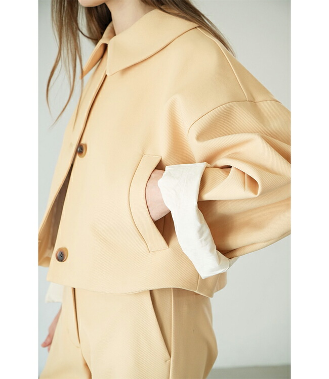 楽天市場】CLANE(クラネ) BULKY SLEEVE CROPPED JACKET バルキー