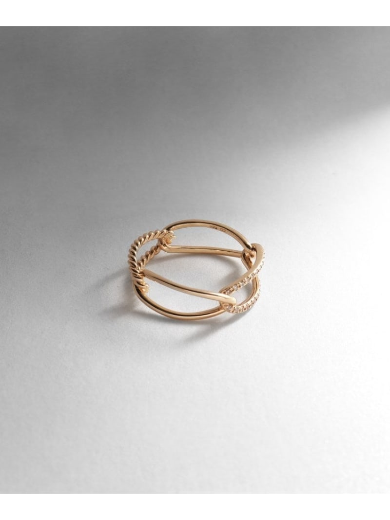 楽天市場】K10ダイヤモンド ロープPCチェーン リング COCOSHNIK