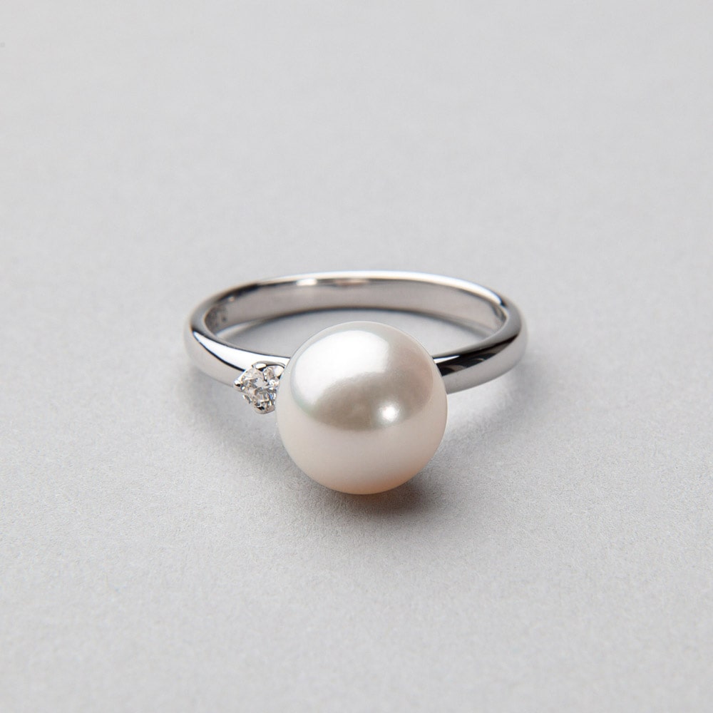 楽天市場】《LUXE》 あこや真珠 リング 9.0-9.5mm PT900 パール 指輪