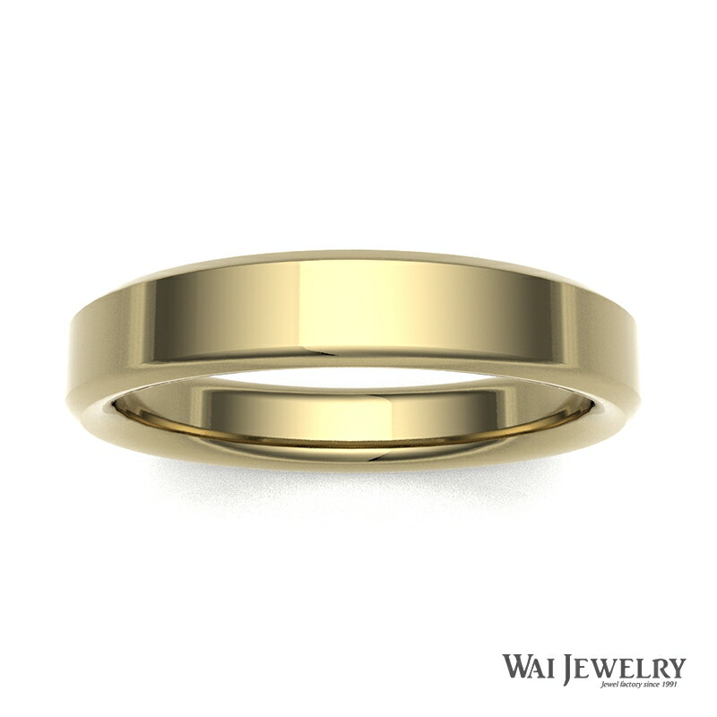 楽天市場】K18ゴールドリング 4ミリ幅太め 結婚指輪 K18 イエロー