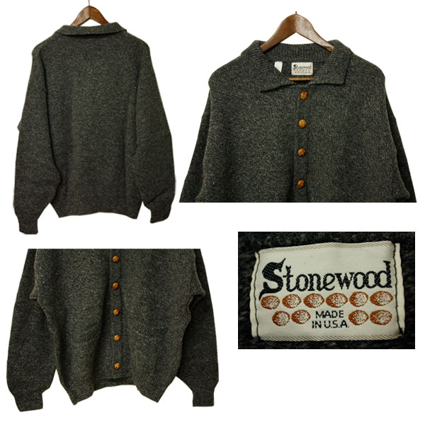 楽天市場】STONE WOOD ニットカーディガン メンズ USAデッドストック