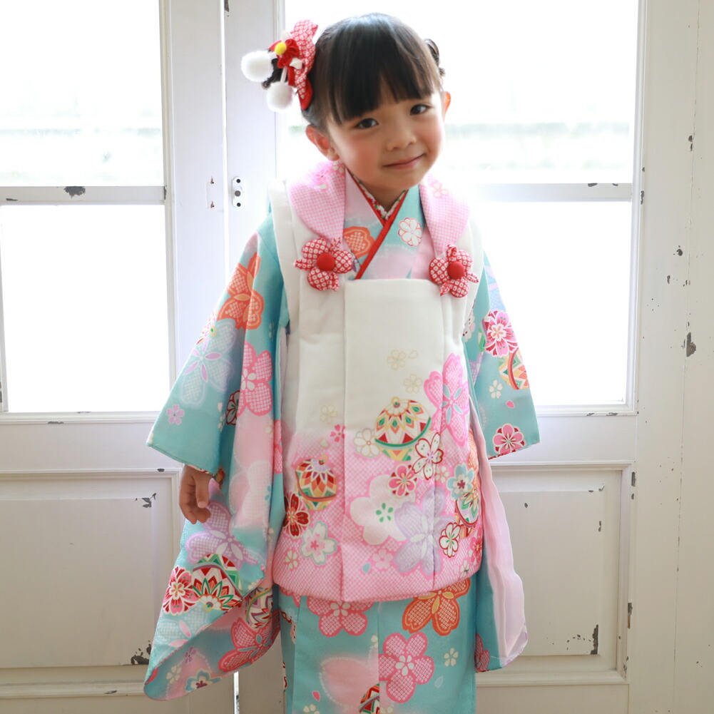 楽天市場】【レンタル】七五三 着物 3歳 女の子 レンタル 被布セット