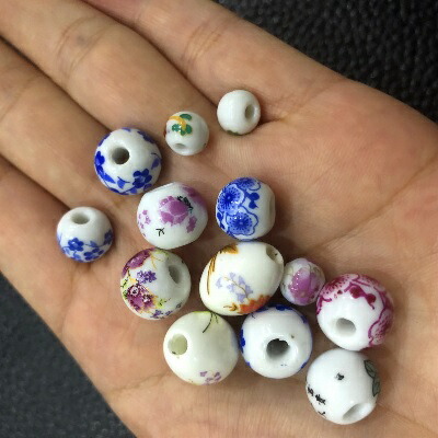 楽天市場】特価品 絵付き陶器ビーズ 12mm 10個セット 中国景徳鎮 diy