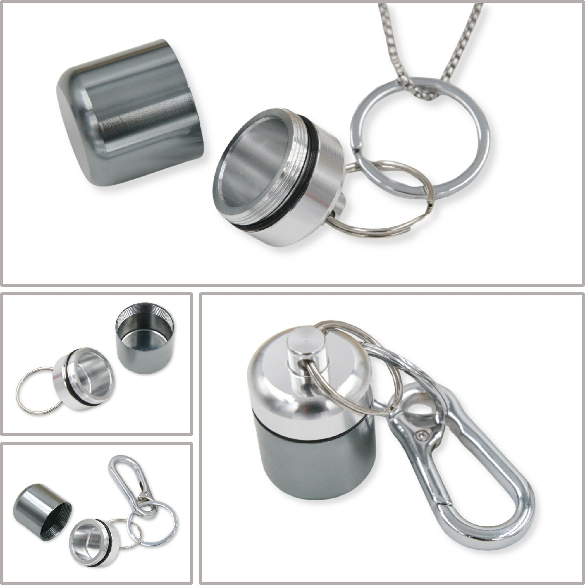 楽天市場】携帯用 広口 容量 ピルケース ネックレス ペンダント