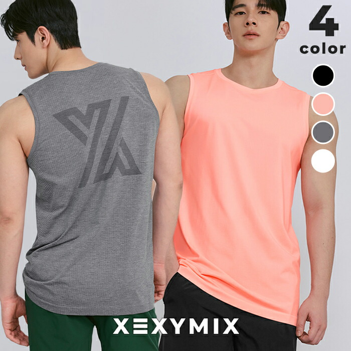 楽天市場】ゼクシィミックス メンズ ノースリーブ メッシュ シームレス