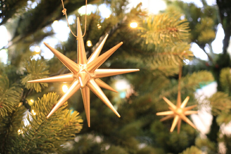 楽天市場】【金の星 立体（小）6個セット】 クリスマスオーナメント