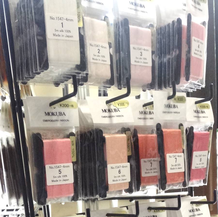 楽天市場】MOKUBA「品番1547-4mm／5m板巻」シルク エンブロイダリー