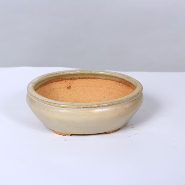 服部　盆栽鉢　赤茶 盆栽鉢 柴勝外縁下紐木瓜式鉢 常滑 泥鉢 5号 紫泥 朱泥 小品盆栽 ミニ