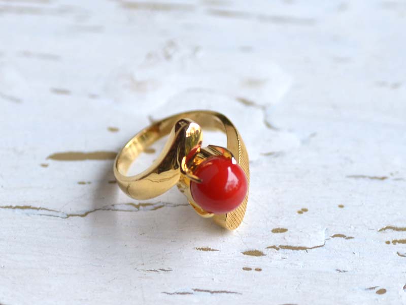 楽天市場】リング 血赤珊瑚 サンゴ さんご 18金 K18 天然石 ユキコ