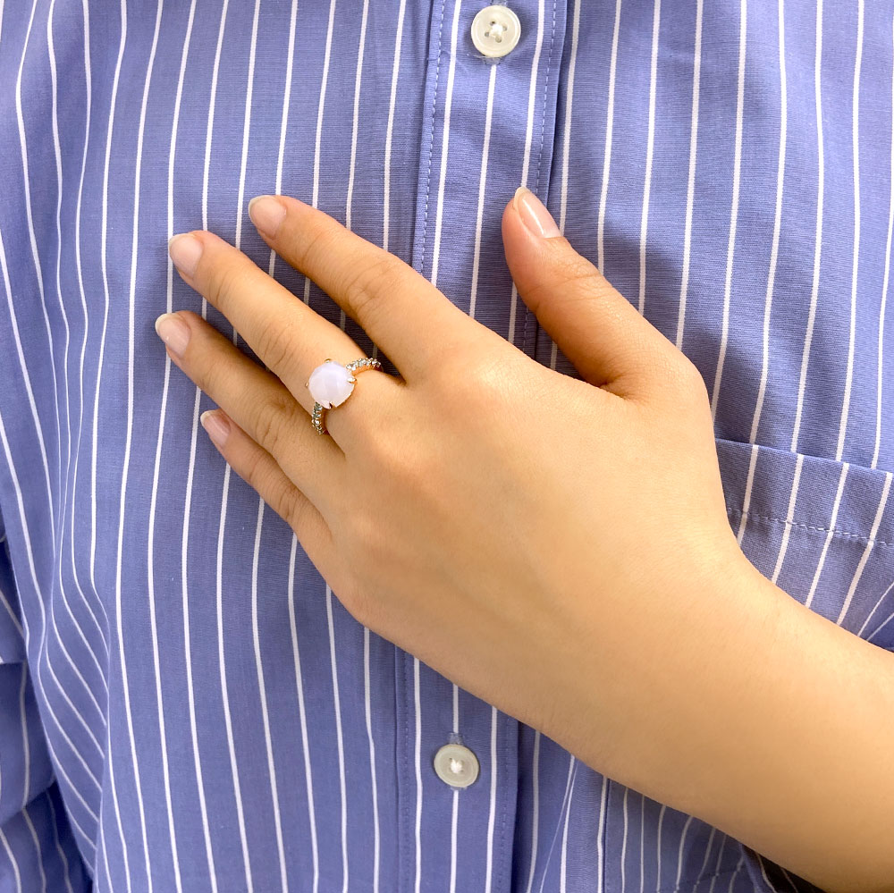 楽天市場】ブルーカルセドニー リング 指輪 ブルートパーズ SV925