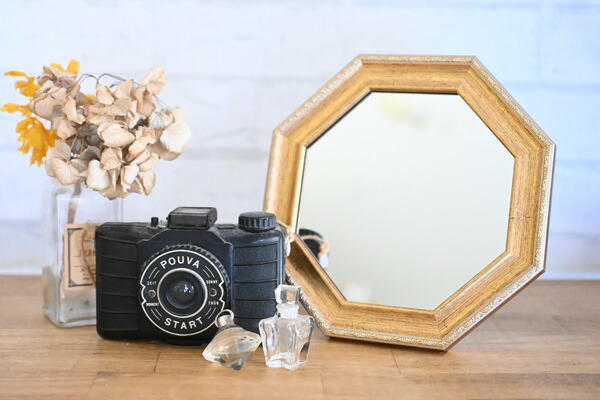 楽天市場】八角形型のおしゃれな壁掛け・卓上兼用ミラー『ヴィンテージ