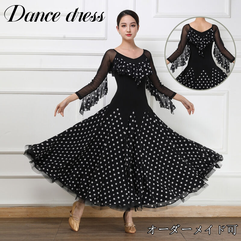 楽天市場】社交ダンスドレス 社交ダンス衣装 衣装 ワンピース 水玉