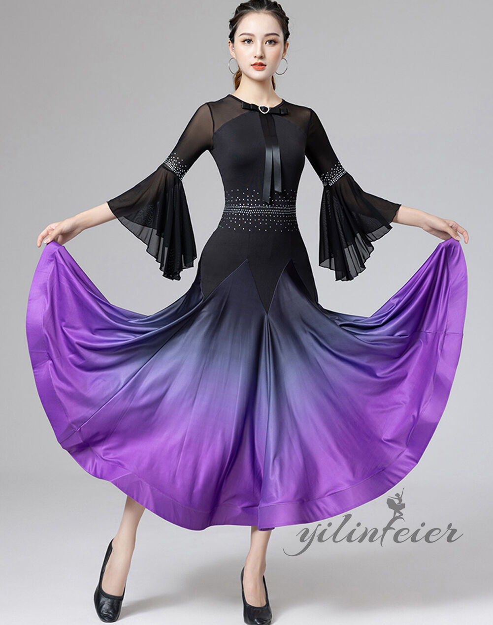 楽天市場】社交ダンスドレス クラーデション 社交ダンス ワンピース