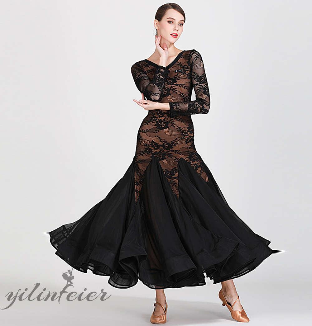 楽天市場】社交ダンスドレス 社交ダンス衣装 レース シフォン