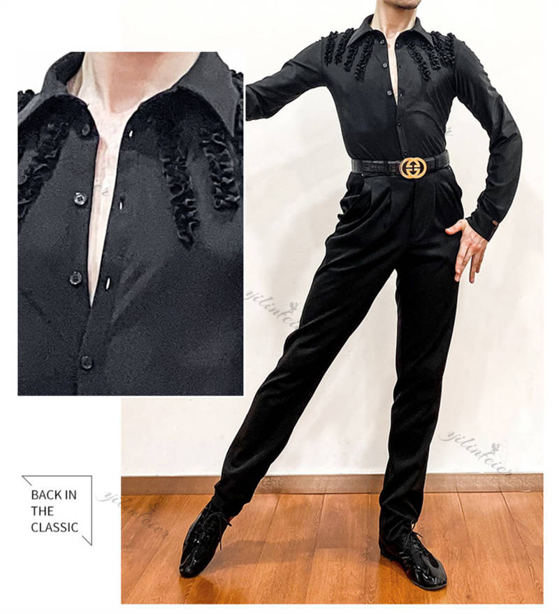 楽天市場】メンズ 社交ダンス トップス ラテンダンス 上着 ダンス