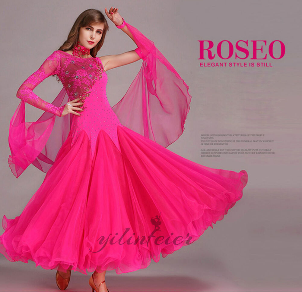 楽天市場】社交ダンスドレス 社交ダンス衣装 8色展開 単袖レース