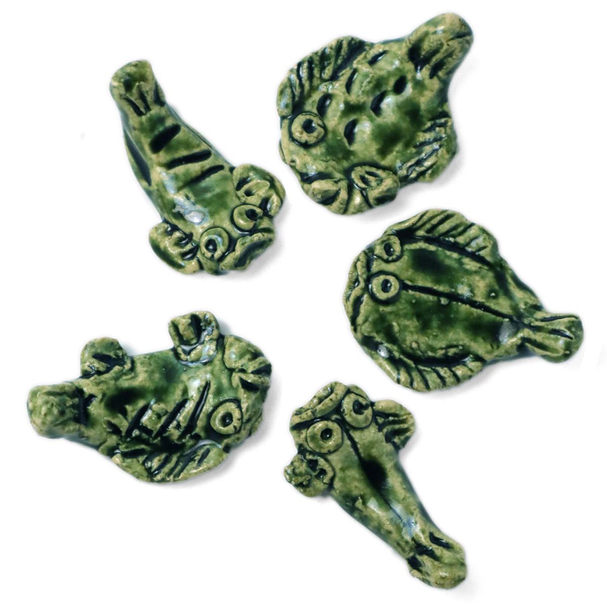 楽天市場】織部焼：織部魚箸置・5個1組・有松進《箸置き》 : 和食器の