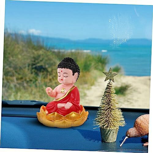 楽天市場】【20%OFFクーポン〜】ソーラーうなずく仏光如来置物 車内