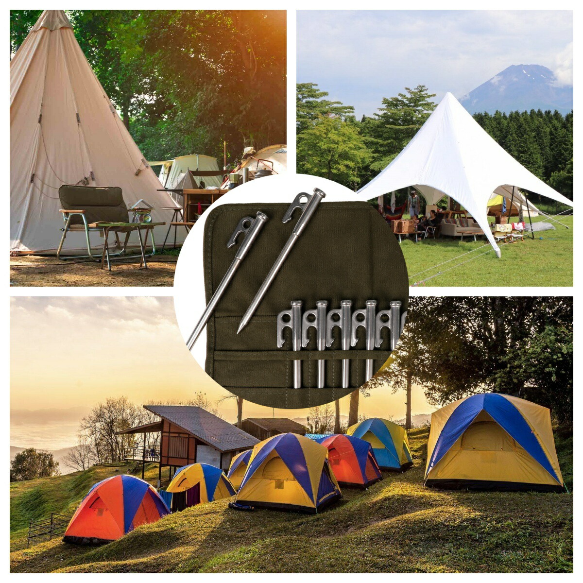 楽天市場】ペグケース ペグ収納ケース 帆布製 エリッゼ 30cm鍛造ペグ