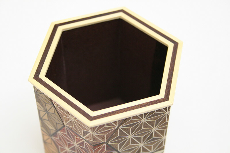 楽天市場】寄木六角ペン立て 亀甲 : 箱根寄木細工専門店箱根丸山物産