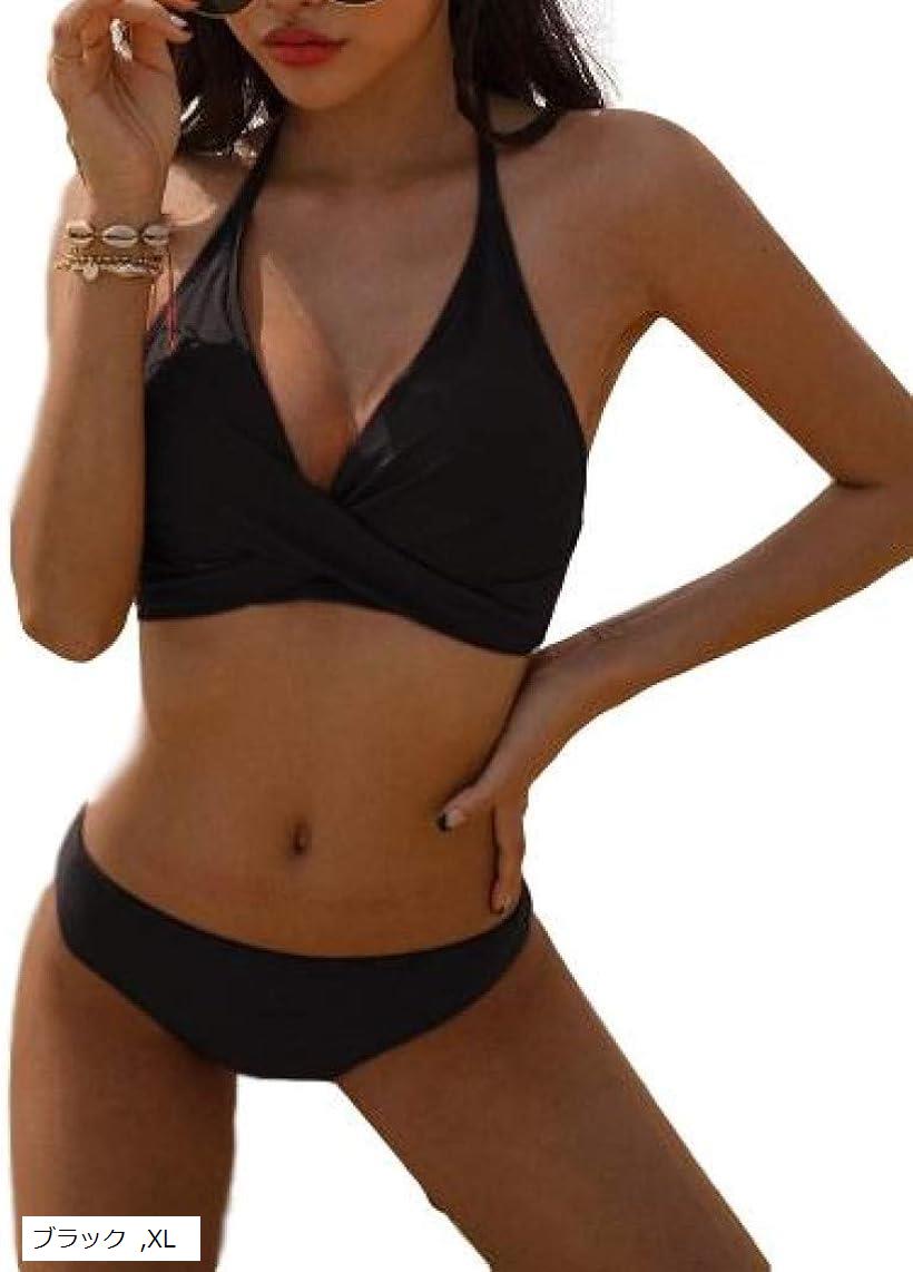 楽天市場】ビキニ 水着 ホルターネック カシュクール スイムドレス