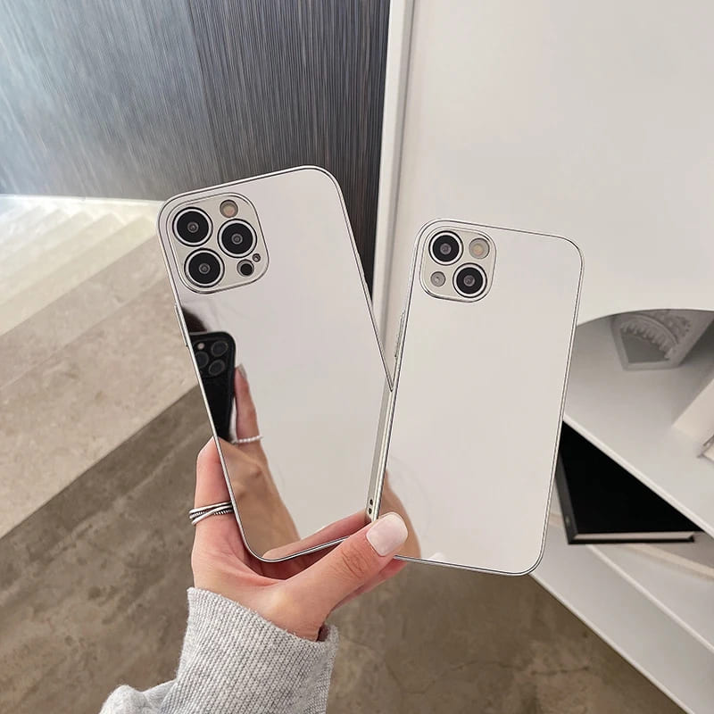 楽天市場】iPhone ケース 背面 ミラー 鏡 キラキラ ゴールド シルバー