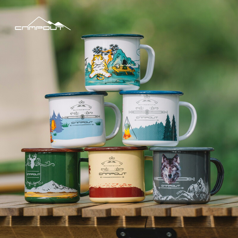 楽天市場】キャンプ カップ エナメル マグカップ 琺瑯 ホーロー