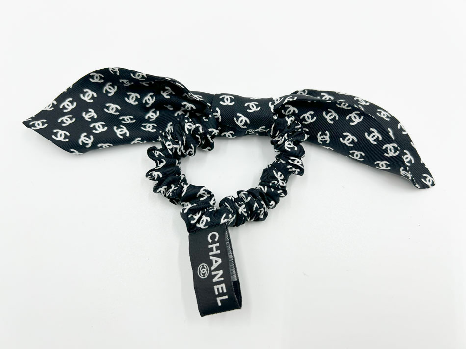 楽天市場】CHANEL シャネル シュシュ ヘア アクセサリー リボン CC