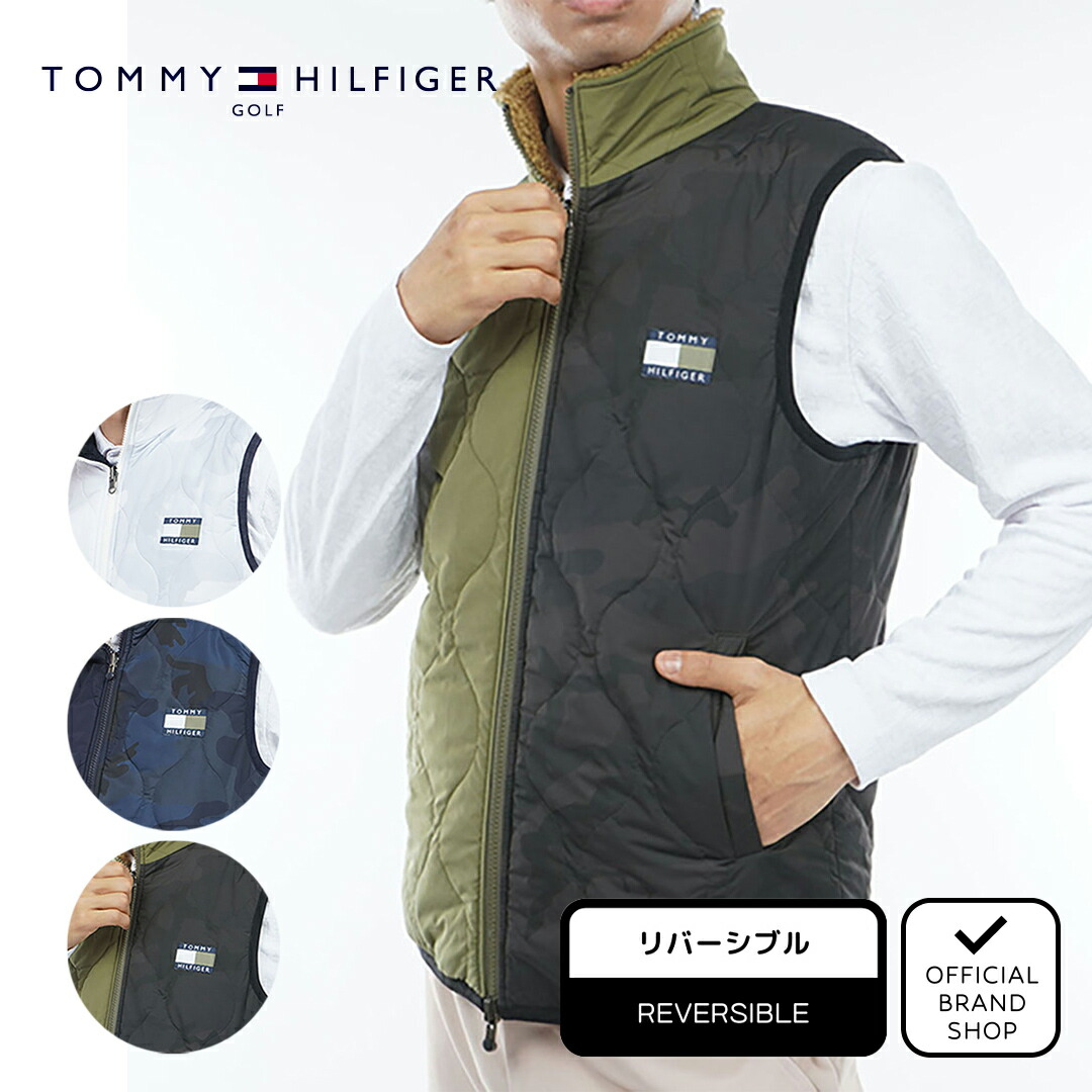 新品未使用】トミーヒルフィガーフリースベスト (THMA369)OL L 【公式