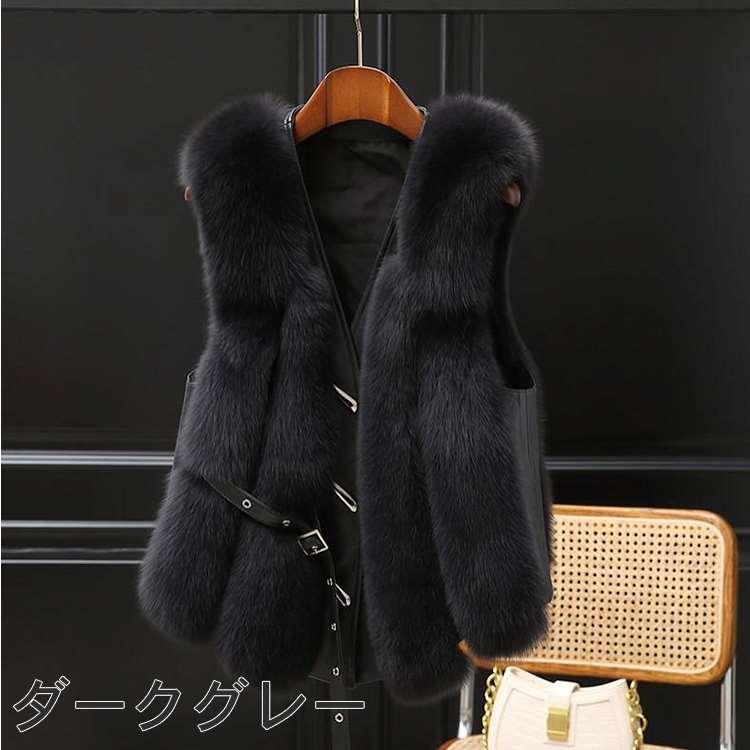 楽天市場】フォックスファーベスト ショート丈 レディース 秋冬