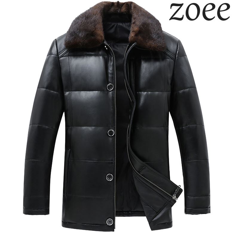 楽天市場】レザージャケット ダウンジャケット 革ジャン メンズ