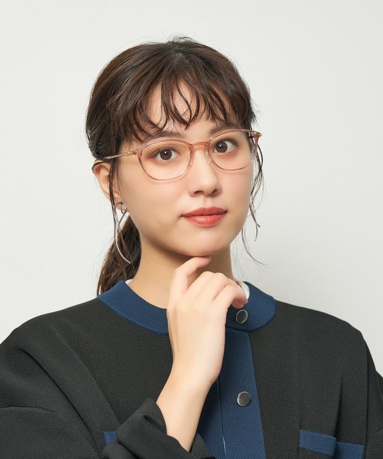 楽天市場】|ウェリントン型 メガネ(ピンク(クリア)) 軽量 鼻パッド