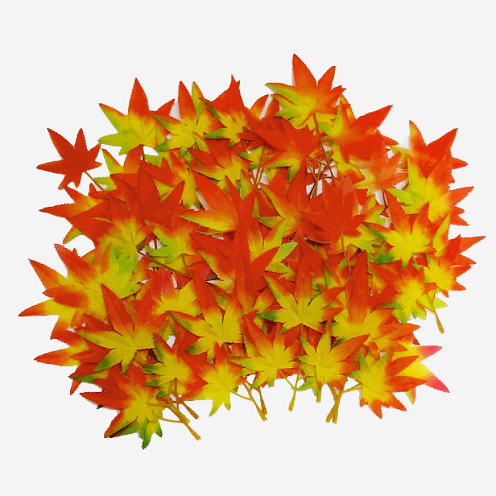 楽天市場】【秋の造花 落ち葉】40本入 もみじリーフパーツ (高さ約14