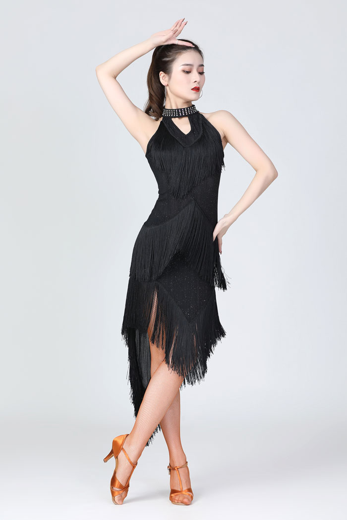 楽天市場】ラテンダンス フリンジ ワンピース ダンス衣装 発表会