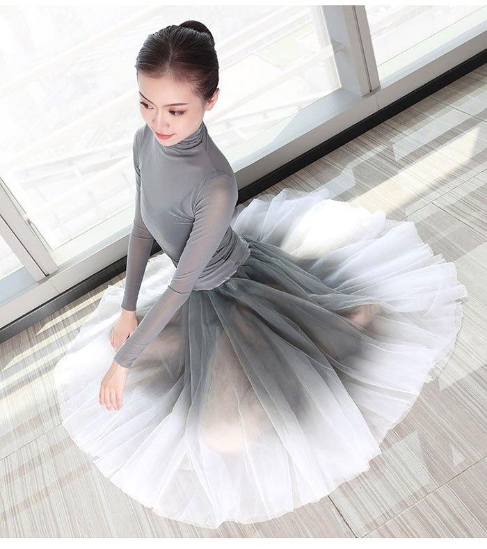 楽天市場】バレエ トップス ハイネック 長袖 大人 ダンス チュール