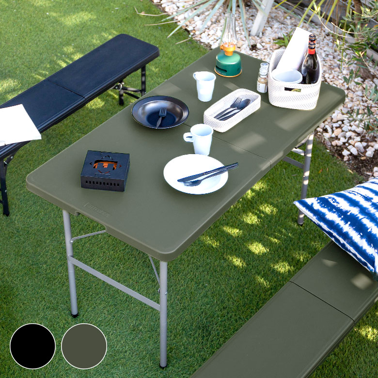 楽天市場】アウトドアテーブル 折りたたみ 4人掛 W 122 × D 60 cm