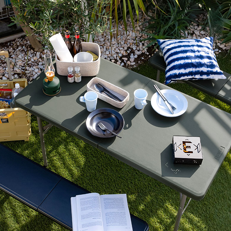 楽天市場】アウトドアテーブル 折りたたみ 4人掛 W 122 × D 60 cm