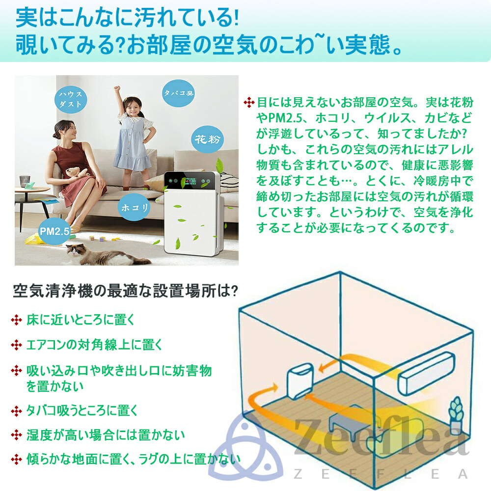 楽天市場】【楽天1位】空気清浄機 花粉対策 小型 ウイルス対策 PM2.5