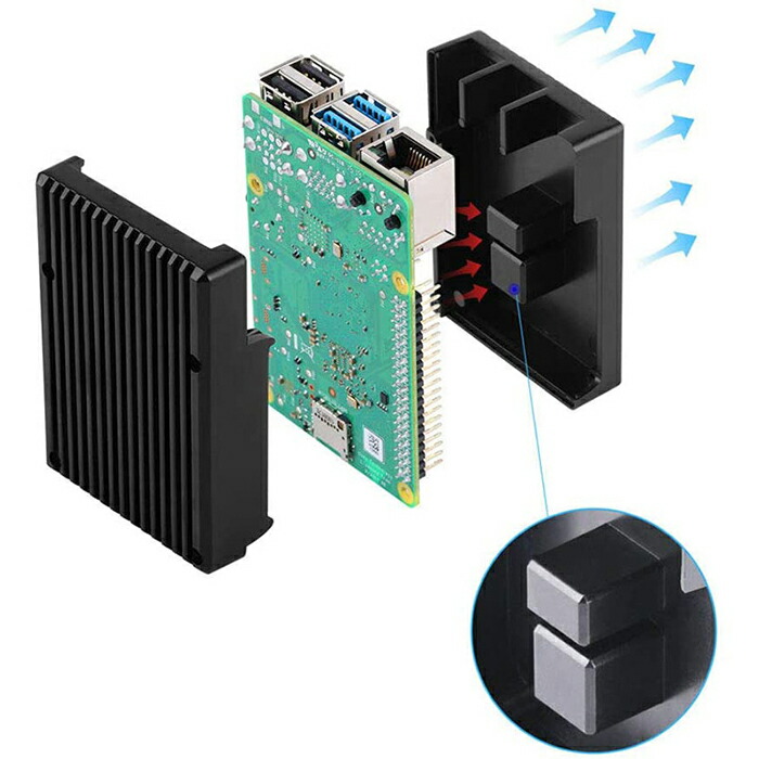 楽天市場】RPI 4モデルB専用のRaspberry Pi 4アルミニウムケースRPI 4B