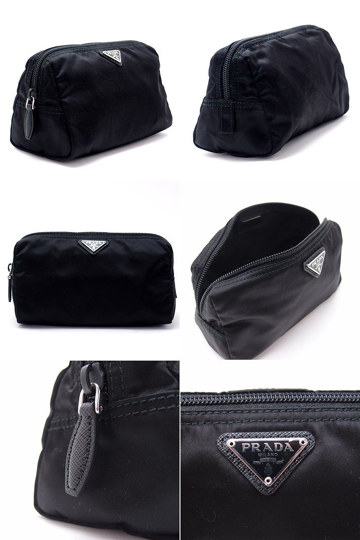 楽天市場】プラダ PRADA ポーチ コスメポーチ 化粧ポーチ ブラック 黒