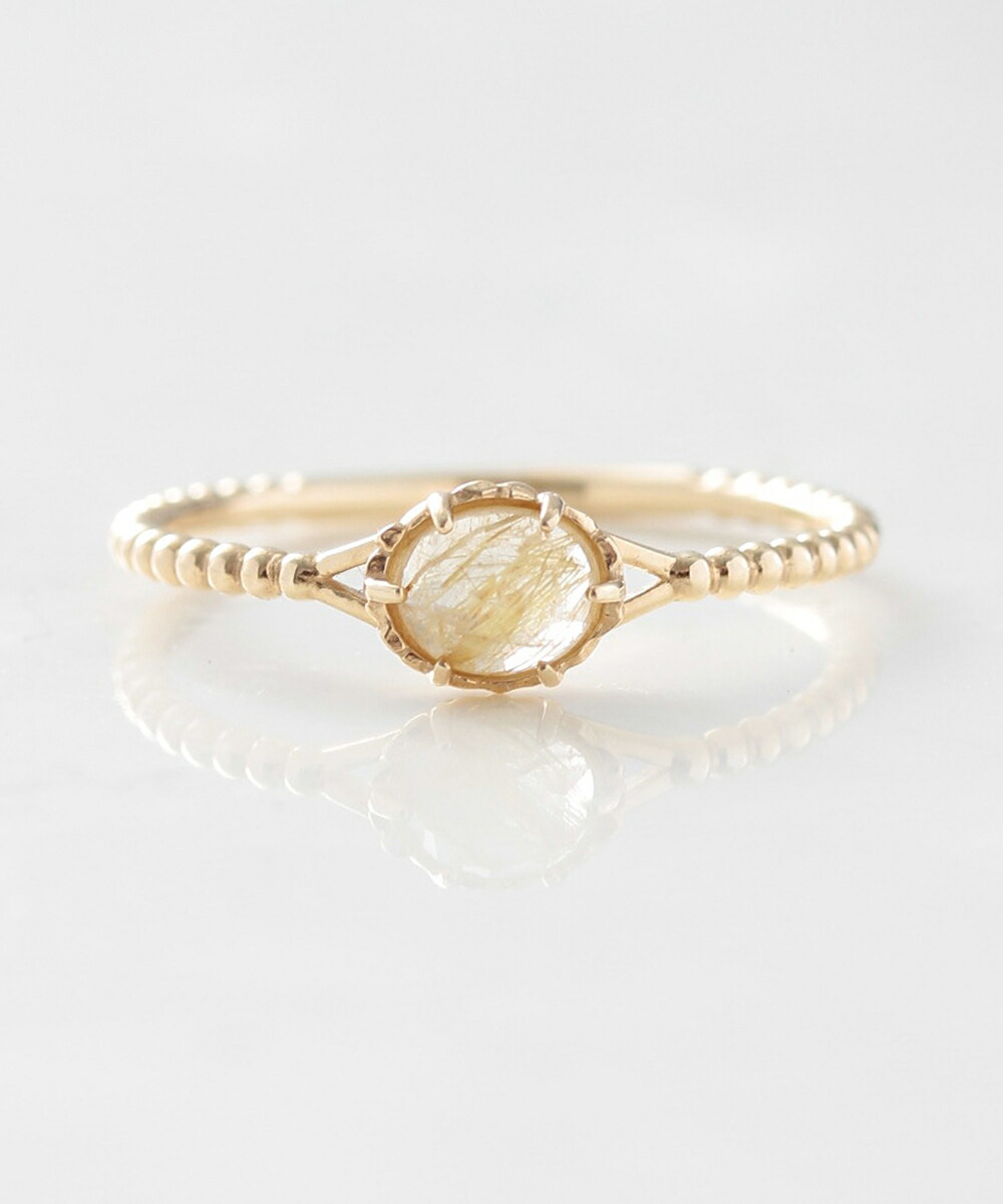 楽天市場】K10 Lucia ルチルクォーツ リング／ノワール ド プーペ