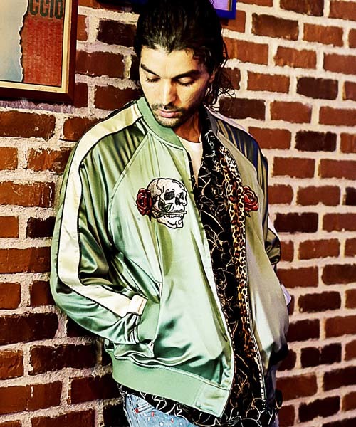 楽天市場】リバーシブルサテン刺繍スカジャン／ラトルトラップ（RATTLE