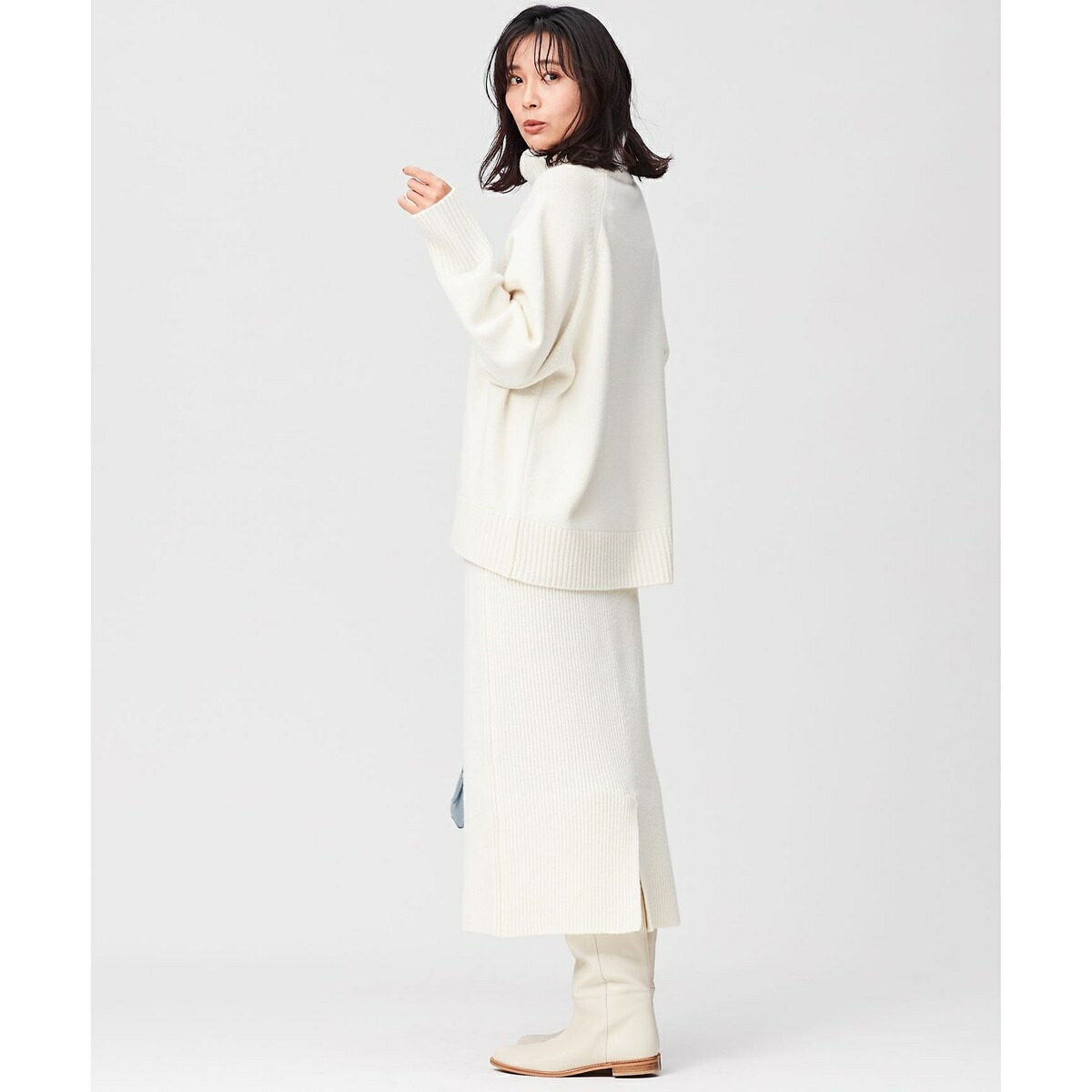 楽天市場】ウールカシミヤブレンドバルキー タートルネック ニット／23