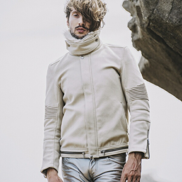 楽天市場】ハイネックエコファーライダースBLZ／ノーアイディー（NO ID