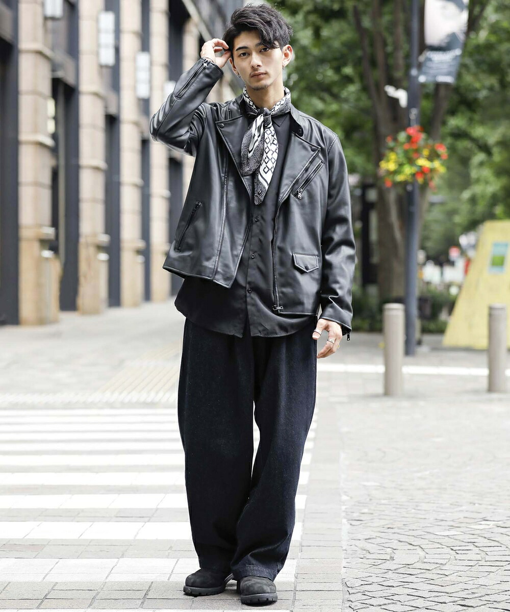 楽天市場】【LondonDenim】フェイクレザー/シングルライダース