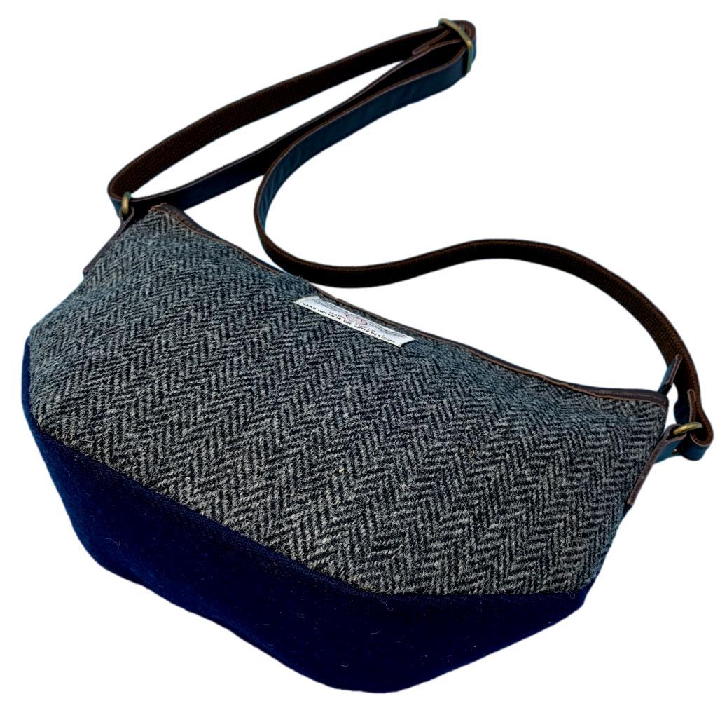 楽天市場】ハリスツイードx再生ウールコンビ三日月ショルダーバッグ