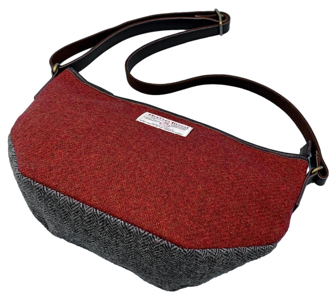 楽天市場】ハリスツイードx再生ウールコンビ三日月ショルダーバッグ