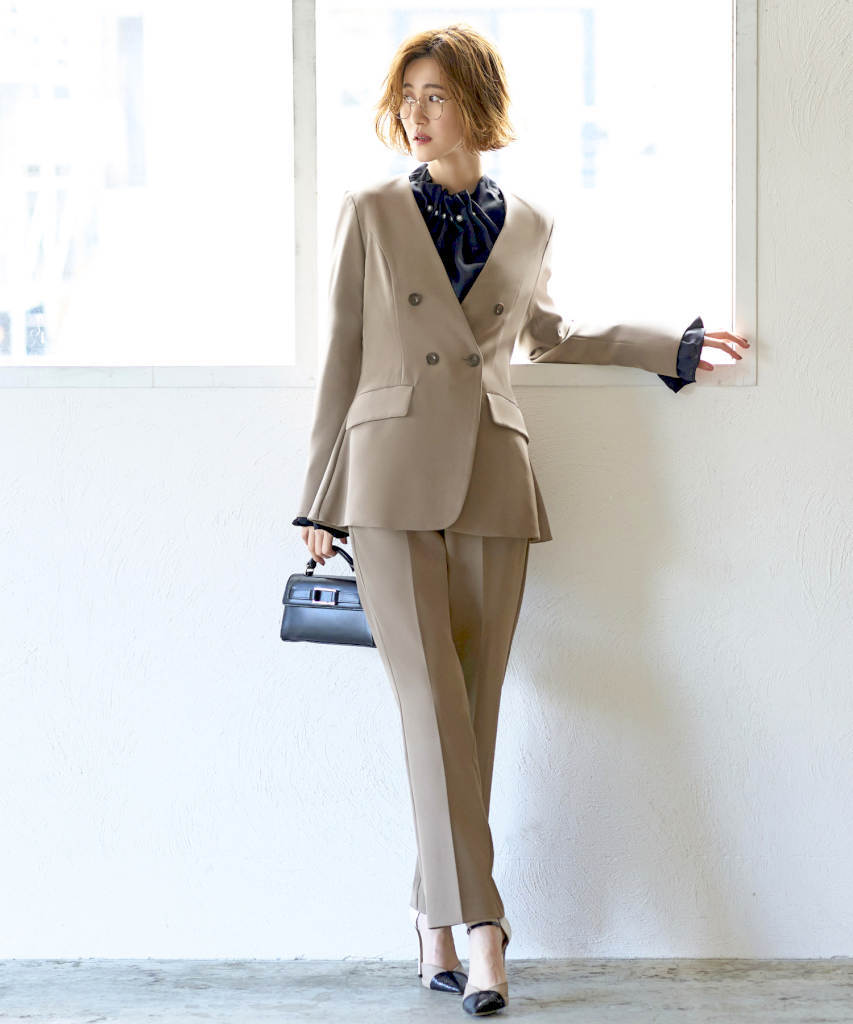 楽天市場】【S〜3L】バッククロスケープダブルブレストジャケット