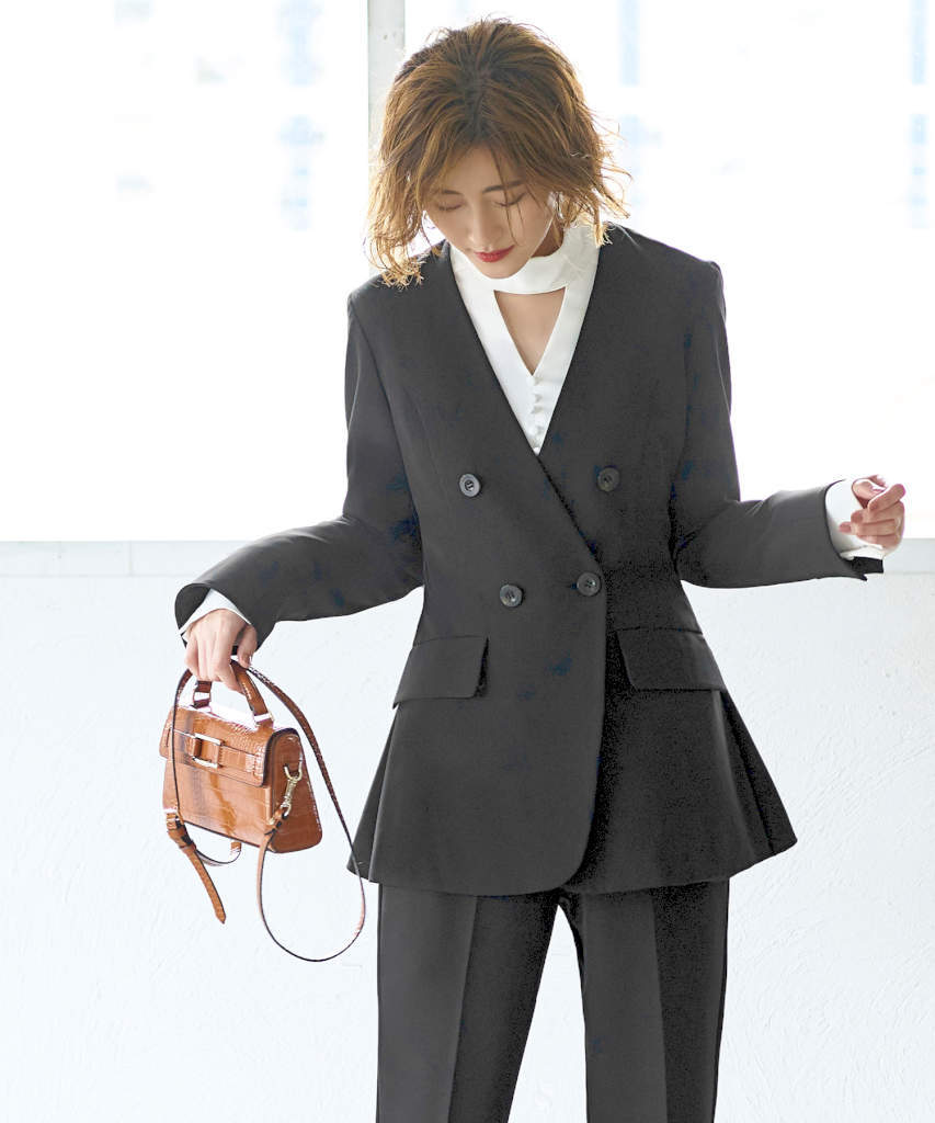 楽天市場】【S〜3L】バッククロスケープダブルブレストジャケット